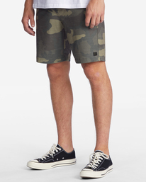 3 Crossfire Slub Camo Submersible Shorts 21" Grey ABYWS00114 Billabong
