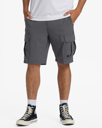 3 Combat BBO Submersible Walkshorts 21" Grey ABYWS00125 Billabong