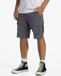 4 Combat BBO Submersible Walkshorts 21" Grey ABYWS00125 Billabong