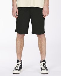 2 Crossfire Elastic Waist Submersible Shorts 18" Black ABYWS00140 Billabong