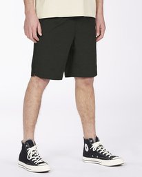 4 Crossfire Elastic Waist Submersible Shorts 18" Black ABYWS00140 Billabong