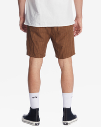4 Wrangler Wesley Elastic Organic Cotton Walkshorts 19" Brown ABYWS00181 Billabong