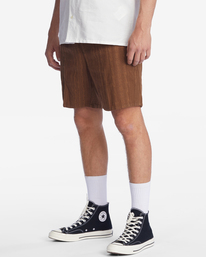 3 Wrangler Wesley Elastic Organic Cotton Walkshorts 19" Brown ABYWS00181 Billabong