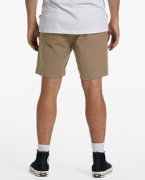 4 A/Div Surftrek Plus Organic Elastic Waist Shorts 19" Brown ABYWS00185 Billabong