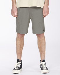 2 Crossfire Elastic Submersible Shorts 18" Grey ABYWS00190 Billabong