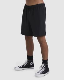 3 A/Div Surftrek Elastic Shorts 17" Black ABYWS00196 Billabong