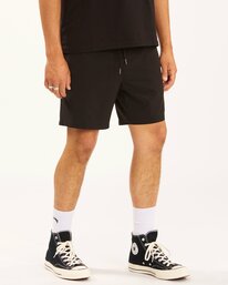 4 A/Div Surftrek Elastic Shorts 17" Black ABYWS00196 Billabong