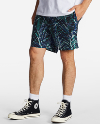 3 A/Div Surftrek Elastic Shorts 17" Blue ABYWS00196 Billabong