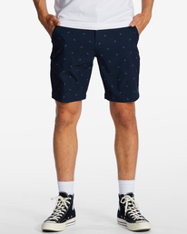 0 Crossfire Mid Submersible 19" Shorts Blue ABYWS00202 Billabong