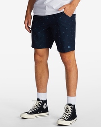 1 Crossfire Mid Submersible 19" Shorts Blue ABYWS00202 Billabong