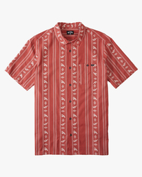 5 Sundays Jacquard Short Sleeve Shirt Red ABYWT00114 Billabong