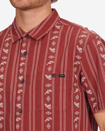 4 Sundays Jacquard Short Sleeve Shirt Red ABYWT00114 Billabong