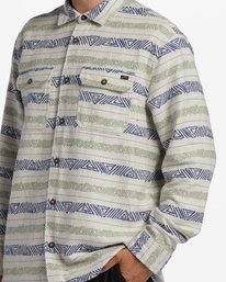 3 Offshore Jacquard Flannel Shirt White ABYWT00135 Billabong