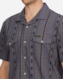 3 Wrangler Wesley Short Sleeve Shirt Blue ABYWT00183 Billabong