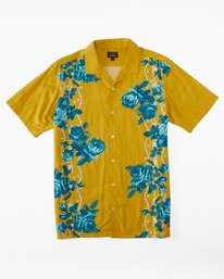 5 Wrangler Desert Rose Short Sleeve Shirt Yellow ABYWT00185 Billabong