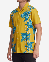 1 Wrangler Desert Rose Short Sleeve Shirt Yellow ABYWT00185 Billabong