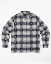 6 Wrangler Shadows Flannel Shirt Blue ABYWT00186 Billabong