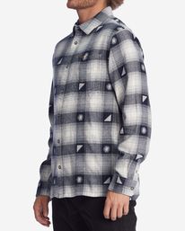 1 Wrangler Shadows Flannel Shirt Blue ABYWT00186 Billabong