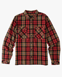 4 A/Div Westport Organic Flannel Shirt Red ABYWT00188 Billabong