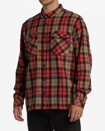 1 A/Div Westport Organic Flannel Shirt Red ABYWT00188 Billabong