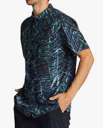1 A/Div Surftrek Perf Short Sleeve Shirt Blue ABYWT00195 Billabong