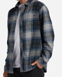 4 Coastline Flannel Shirt Grey ABYWT00198 Billabong