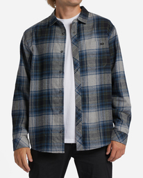 1 Coastline Flannel Shirt Grey ABYWT00198 Billabong