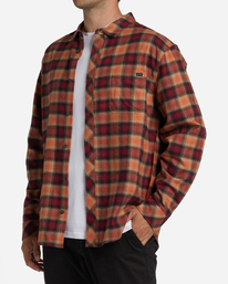 2 Coastline Flannel Shirt Red ABYWT00198 Billabong