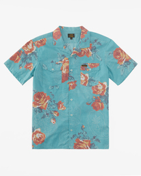 5 Wrangler Bloom Short Sleeve Shirt Green ABYWT00202 Billabong