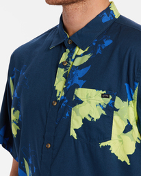 3 Sundays Floral Short Sleeve Shirt Blue ABYWT00204 Billabong