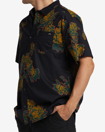 3 Sundays Floral Short Sleeve Shirt Black ABYWT00204 Billabong