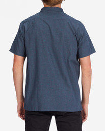 2 All Day Jacquard Organic Short Sleeve Shirt Blue ABYWT00208 Billabong