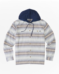 5 Baja Hooded Flannel Shirt Blue ABYWT00210 Billabong