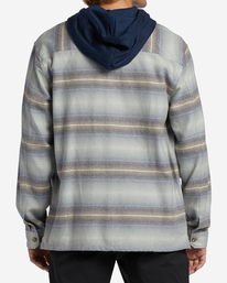 2 Baja Hooded Flannel Shirt Blue ABYWT00210 Billabong