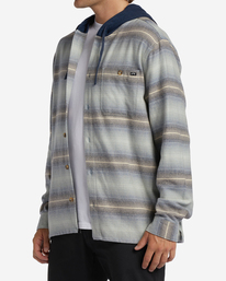 1 Baja Hooded Flannel Shirt Blue ABYWT00210 Billabong