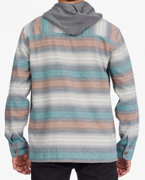 2 Baja Hooded Flannel Shirt Beige ABYWT00210 Billabong