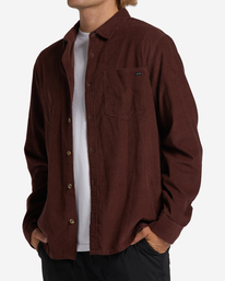 3 Bowie Long Sleeve Corduroy Shirt Green ABYWT00217 Billabong