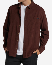 0 Bowie Long Sleeve Corduroy Shirt Green ABYWT00217 Billabong