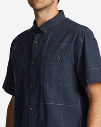 3 All Day Plaid Short Sleeve Shirt Blue ABYWT00231 Billabong