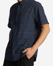 1 All Day Plaid Short Sleeve Shirt Blue ABYWT00231 Billabong