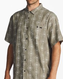 3 Sundays Jacquard Short Sleeve Shirt Beige ABYWT00235 Billabong