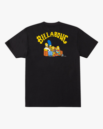 6 The Simpsons Family Couch Organic Short Sleeve T-Shirt Black ABYZT01028 Billabong