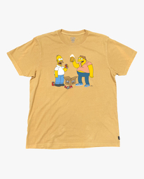 4 The Simpsons Duff Buds Organic Short Sleeve T-Shirt Yellow ABYZT01036 Billabong