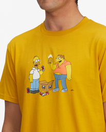 3 The Simpsons Duff Buds Organic Short Sleeve T-Shirt Yellow ABYZT01036 Billabong