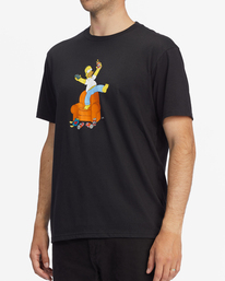 1 The Simpsons Duff Homer Organic Short Sleeve T-Shirt Black ABYZT01037 Billabong