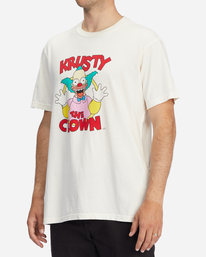 1 The Simpsons Krusty Wave Washed Organic Short Sleeve T-Shirt White ABYZT01038 Billabong
