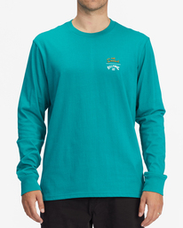3 The Simpsons Family Couch Organic Long Sleeve T-Shirt Green ABYZT01043 Billabong
