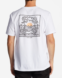 2 Keith Haring Cycle - Camiseta para Hombre Blanco ABYZT01482 Billabong