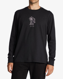 0 Keith Haring Flower Dance - T-shirt met Lange Mouwen voor Heren Black ABYZT01488 Billabong