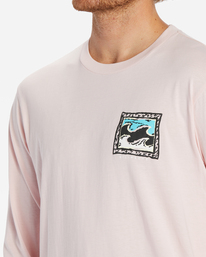 3 Crayon Wave Long Sleeve T-Shirt Pink ABYZT01586 Billabong